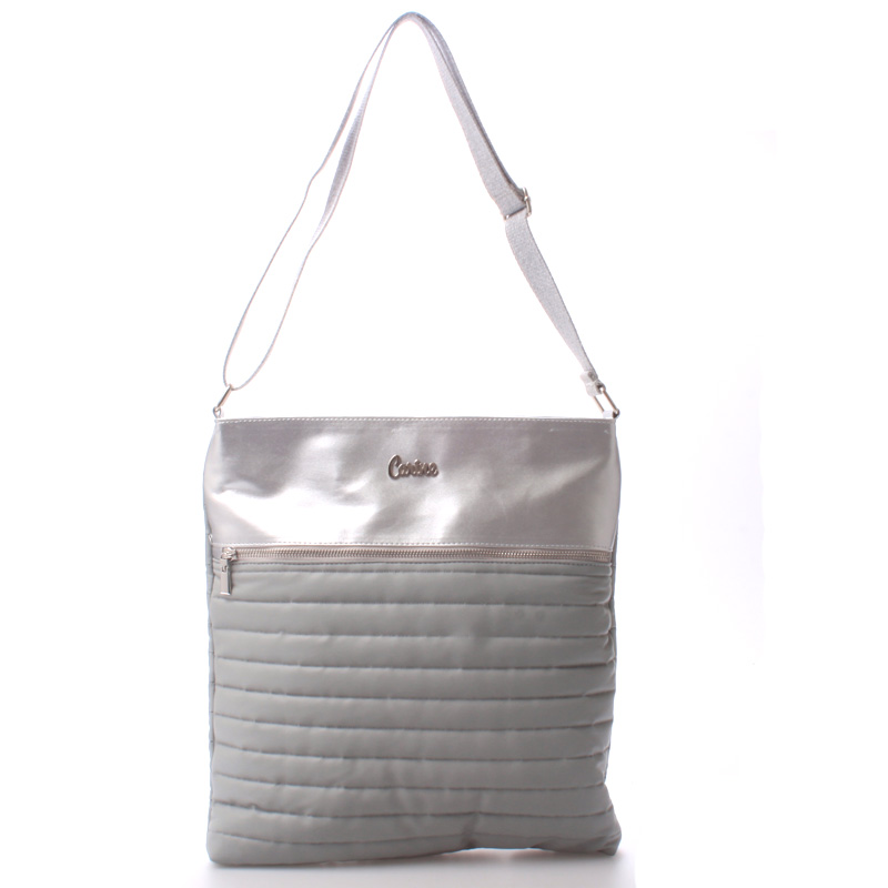 Dámská luxusní crossbody kabelka šedá - Carine Coletta