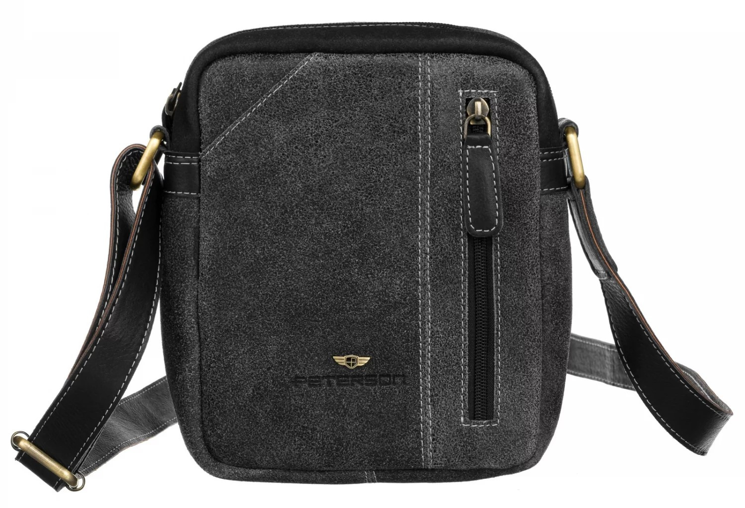 Pánská kožená taška černá - Peterson Skylor