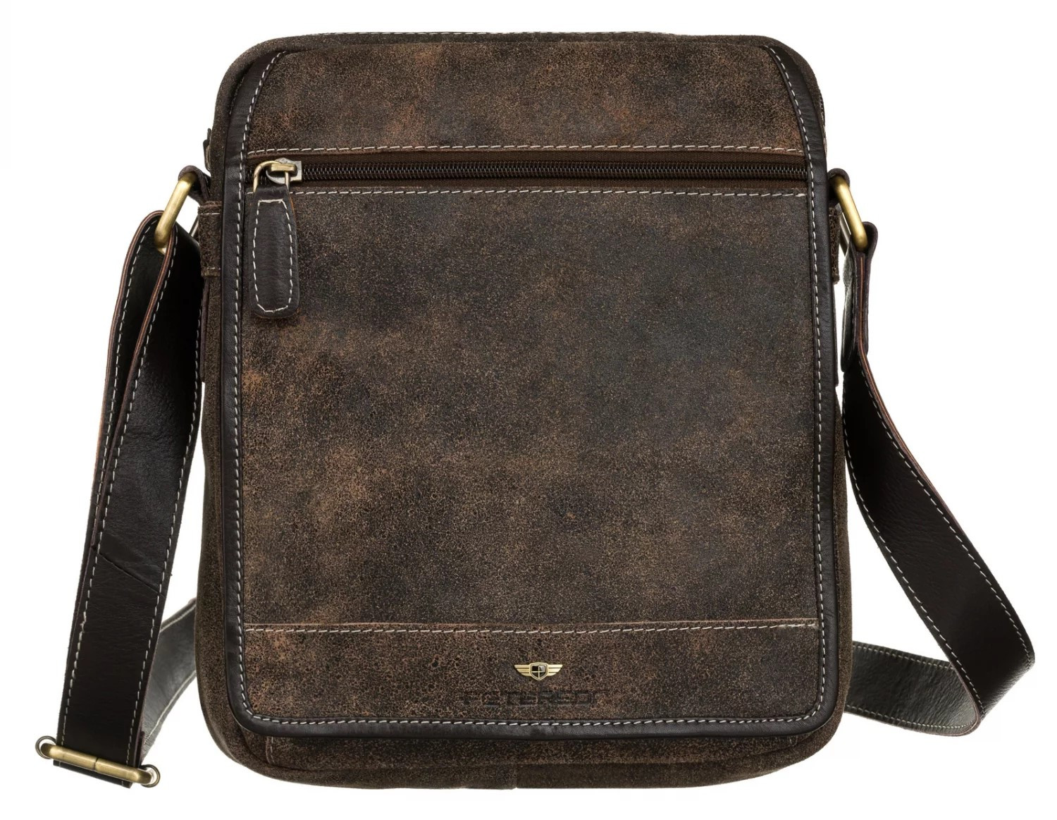 Pánská kožená business taška hnědá - Peterson Joram