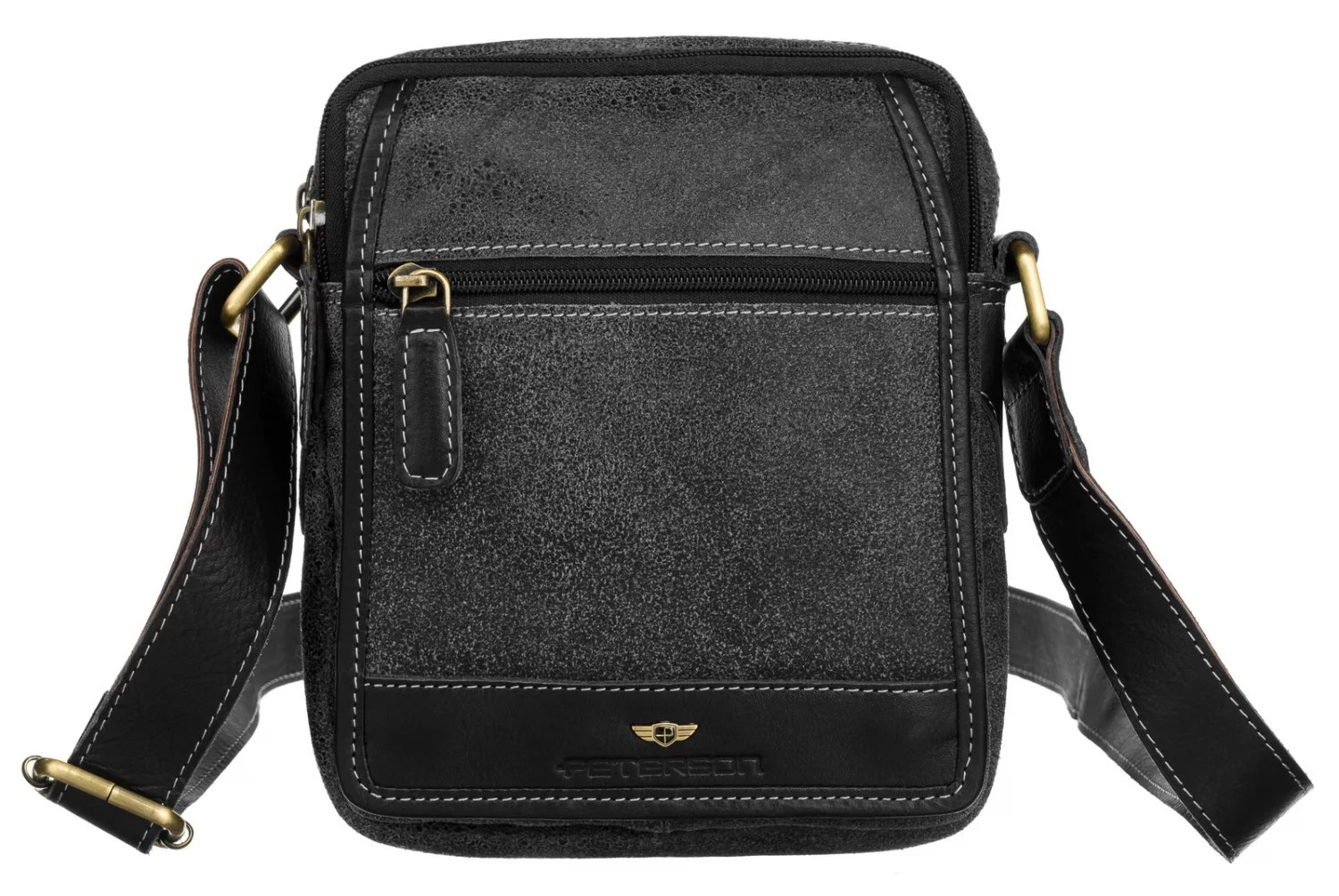 Pánská kožená business taška černá - Peterson Kirilo