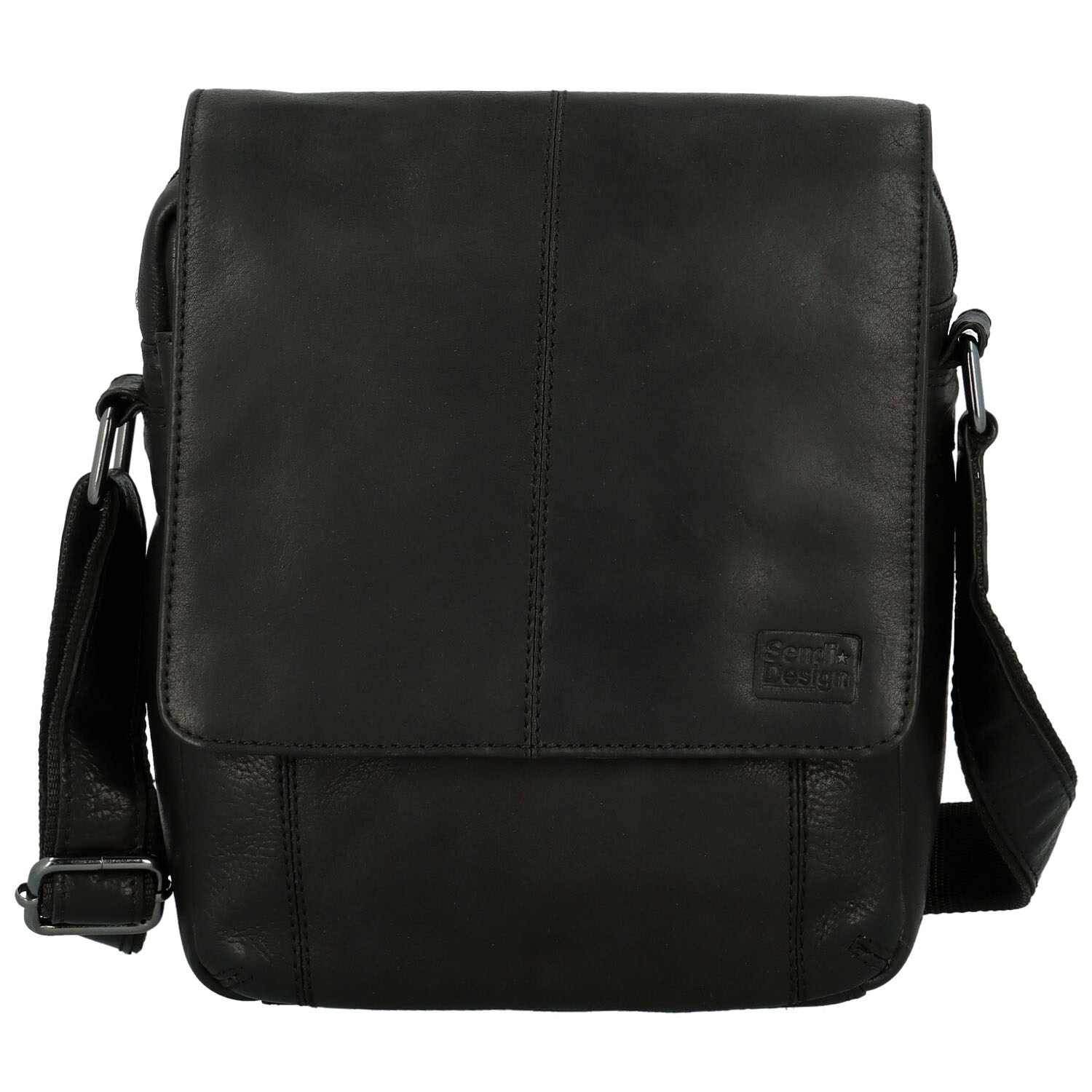 Pánská kožená crossbody taška černá - Sendi Design Edison