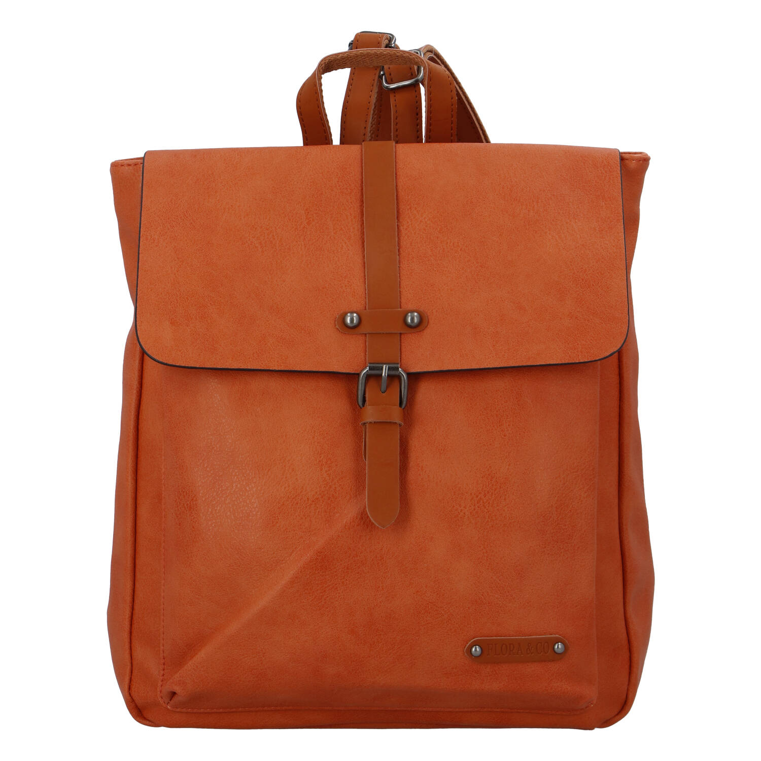 Dámský módní městský batoh oranžový - FLORA&CO Zenovia