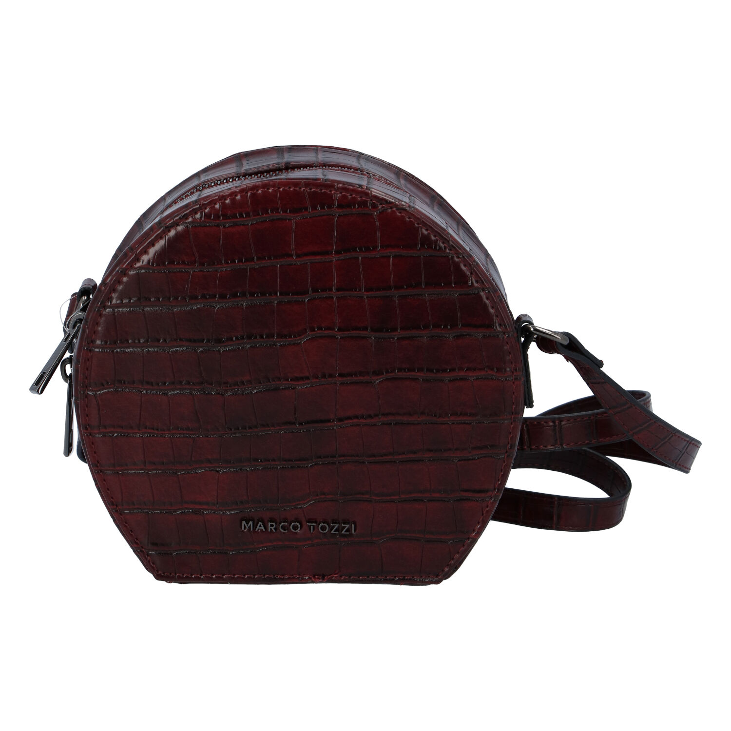 Módní stylová crossbody kabelka bordo - Marco Tozzi Kroko