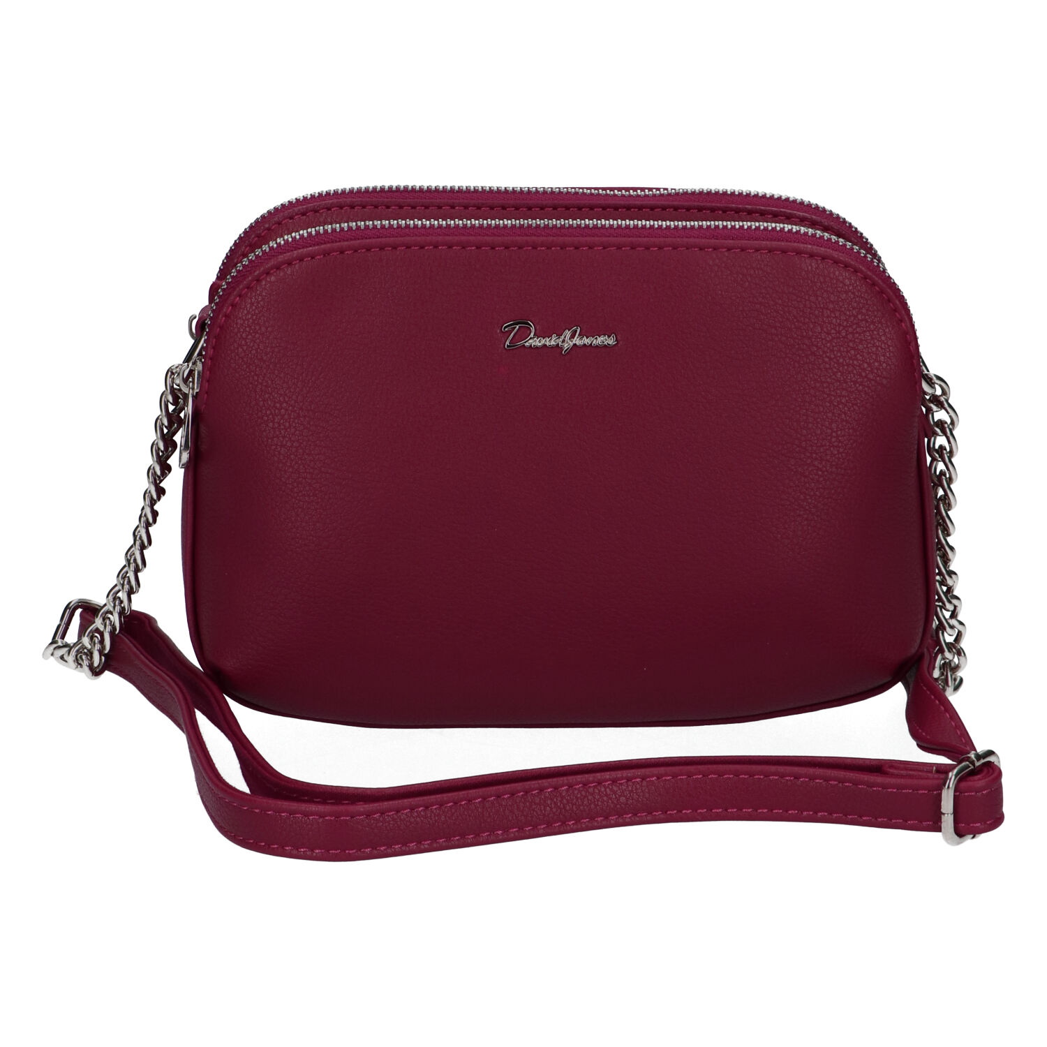 Dámská crossbody kabelka tmavě červená - David Jones Beatriz