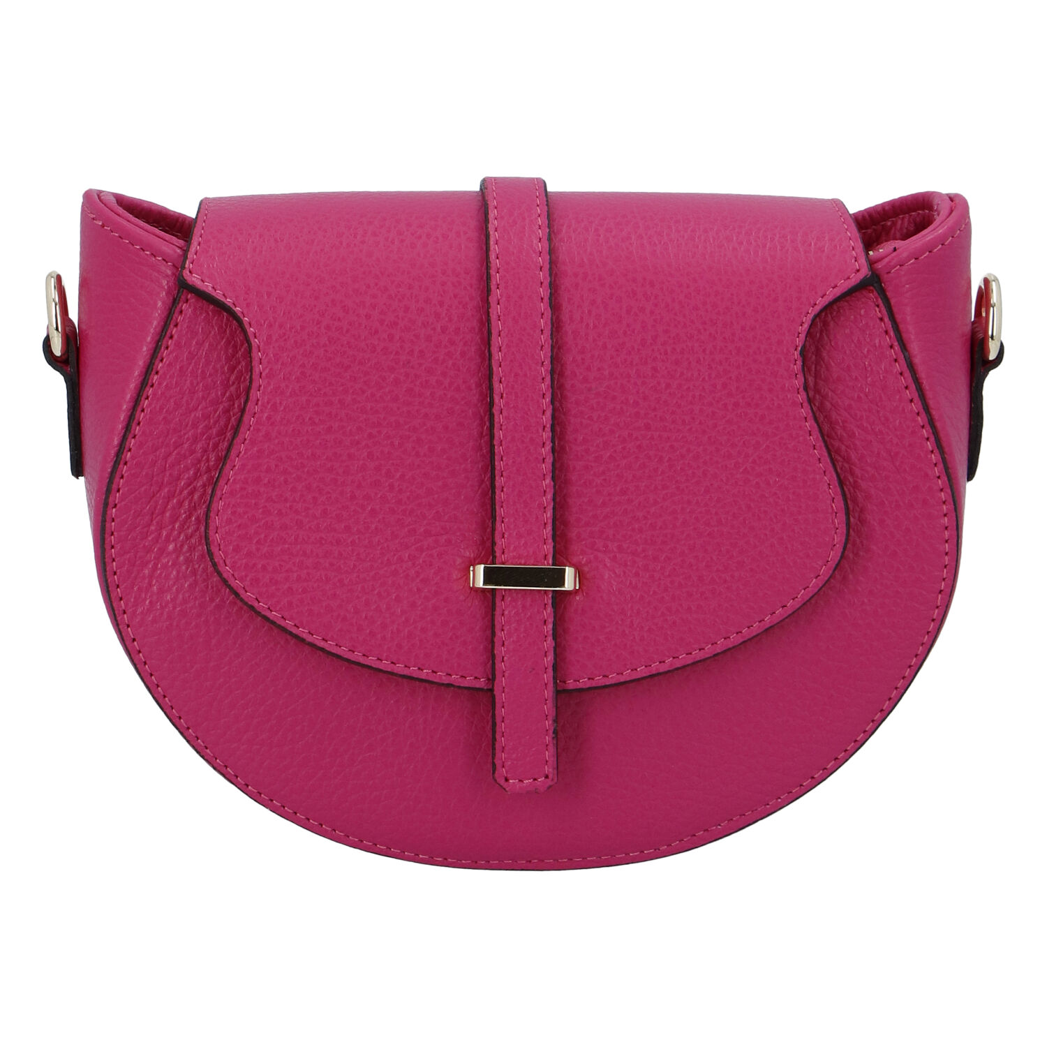 Dámská kožená crossbody kabelka fuchsiová - ItalY Blauke