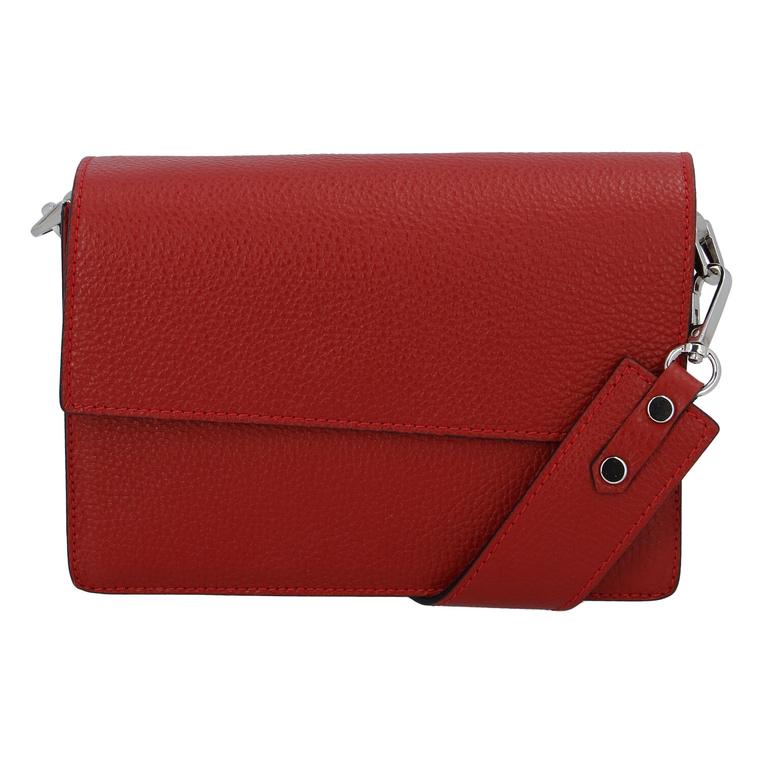 Elegantní kožená kabelka tmavě červená - ItalY Kenesis