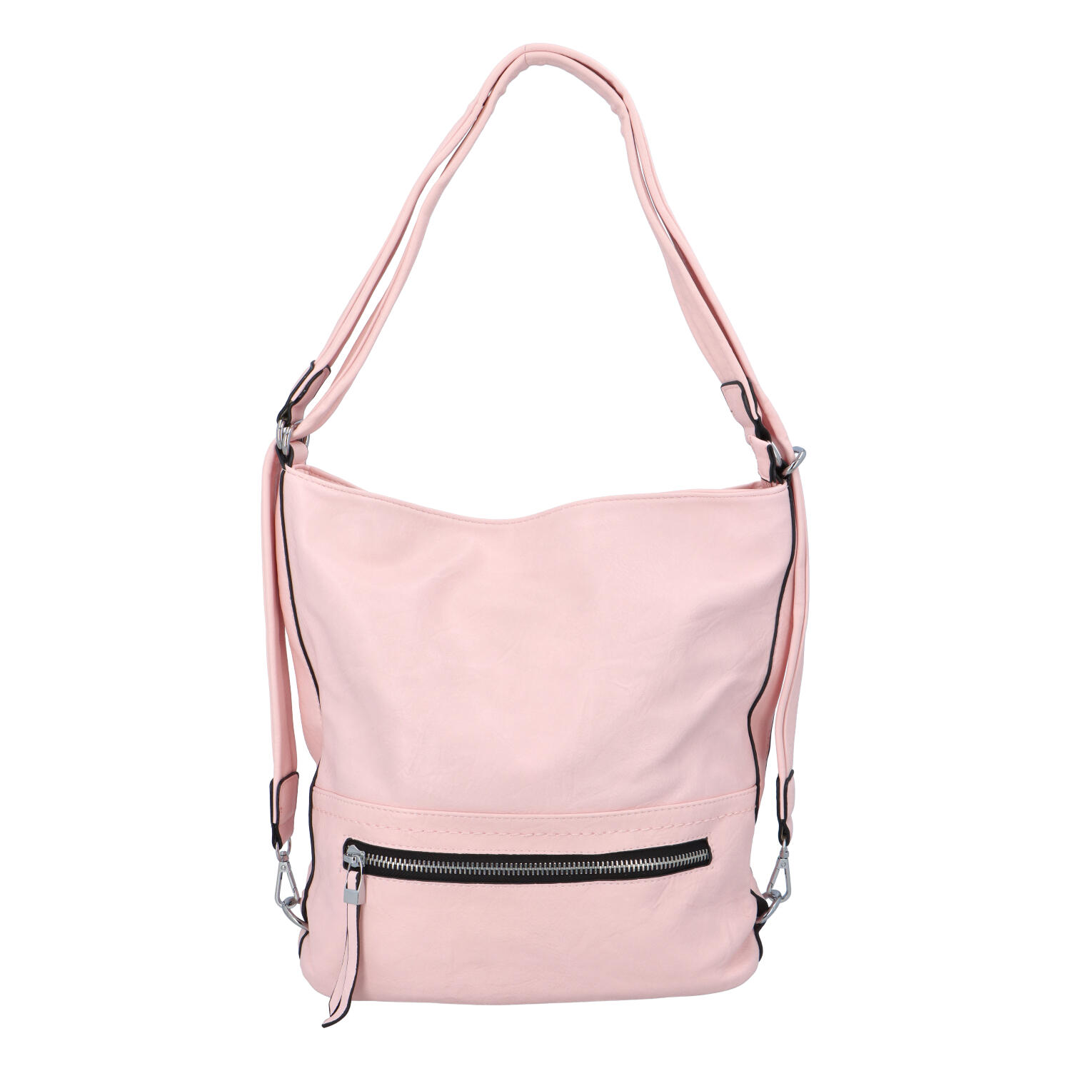 Dámská kabelka batoh světle růžová - Romina Nikka