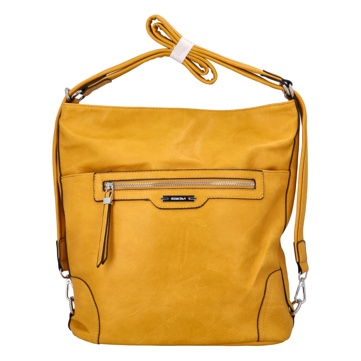 Dámská kabelka batoh tmavě žlutá - Romina Zilla