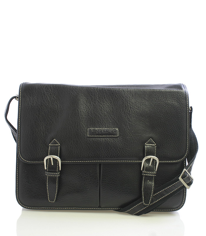 Černá pánská taška přes rameno Hexagona Messenger