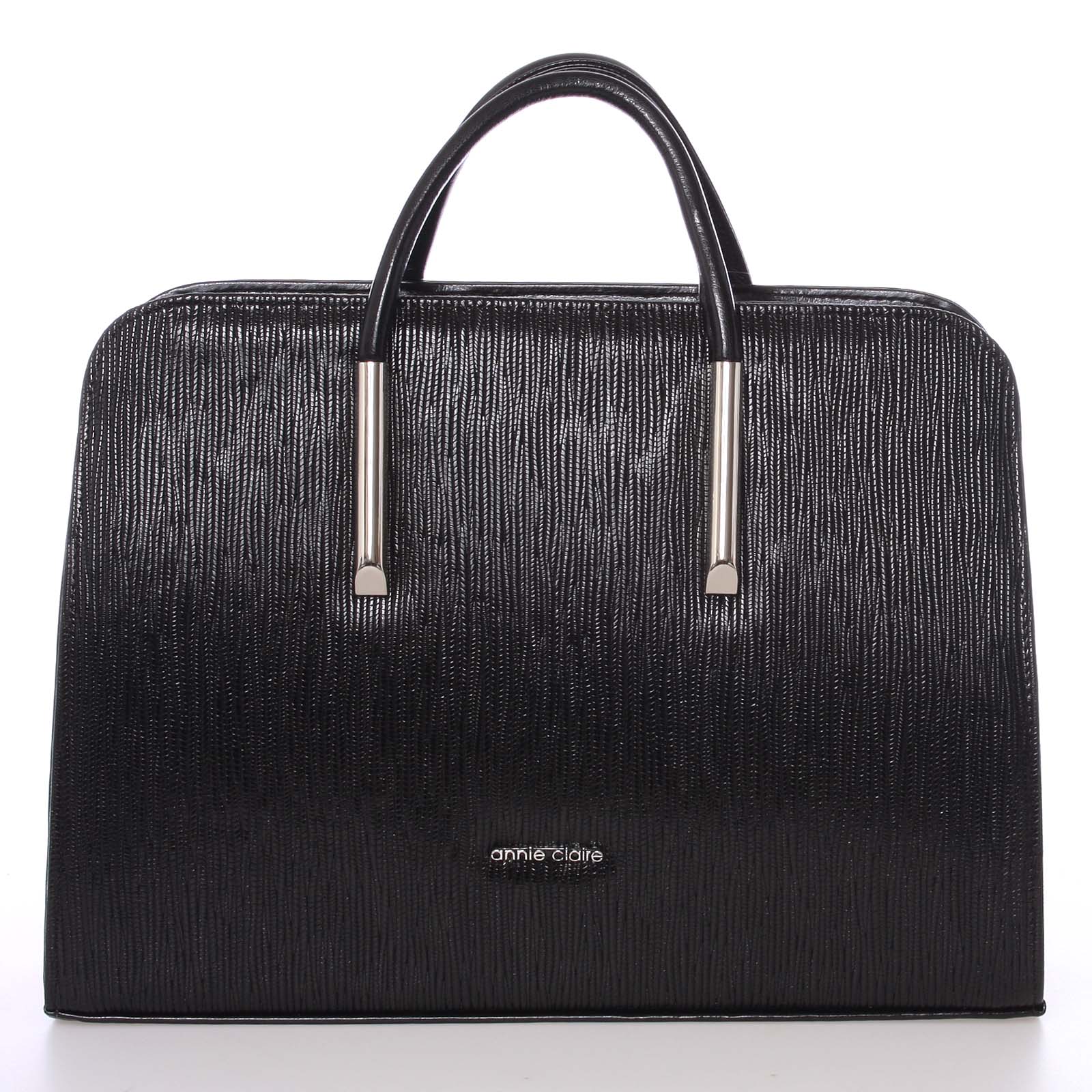 Luxusní černá vzorovaná kabelka do ruky - Annie Claire 6000