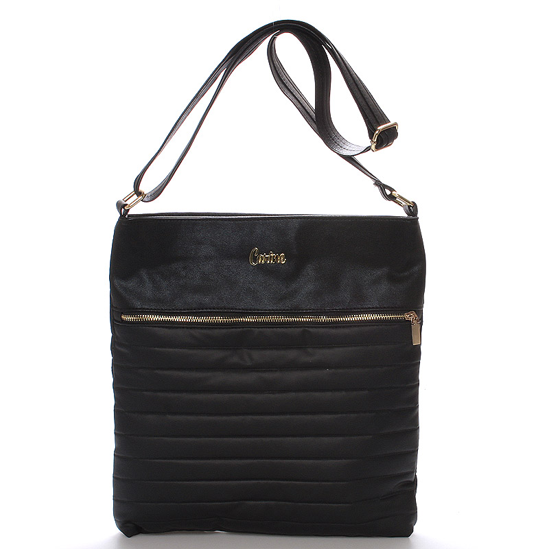 Velká pohodlná crossbody kabelka černá - Carine PalmBay