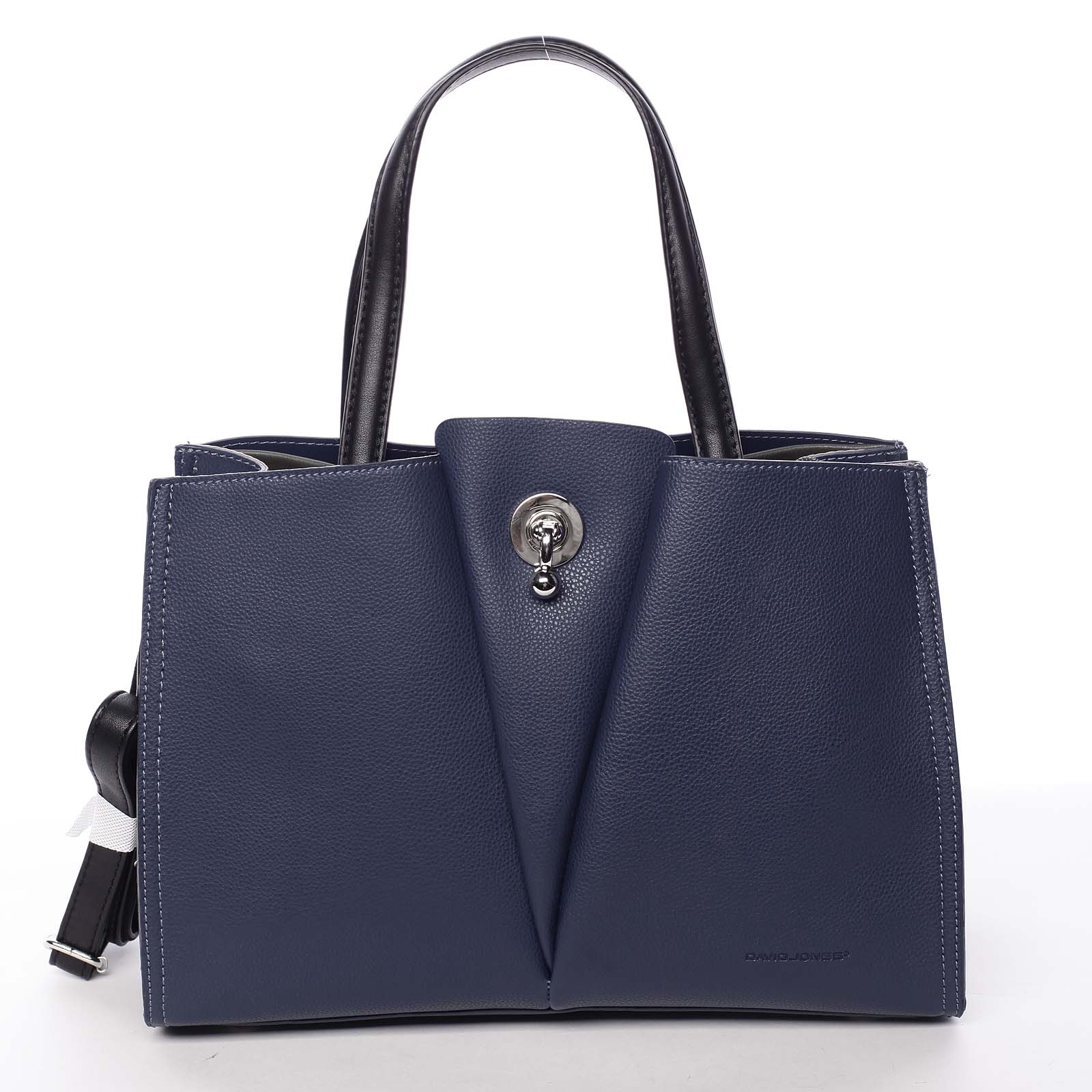 Luxusní dámská tmavě modrá kabelka do ruky - David Jones Aedon