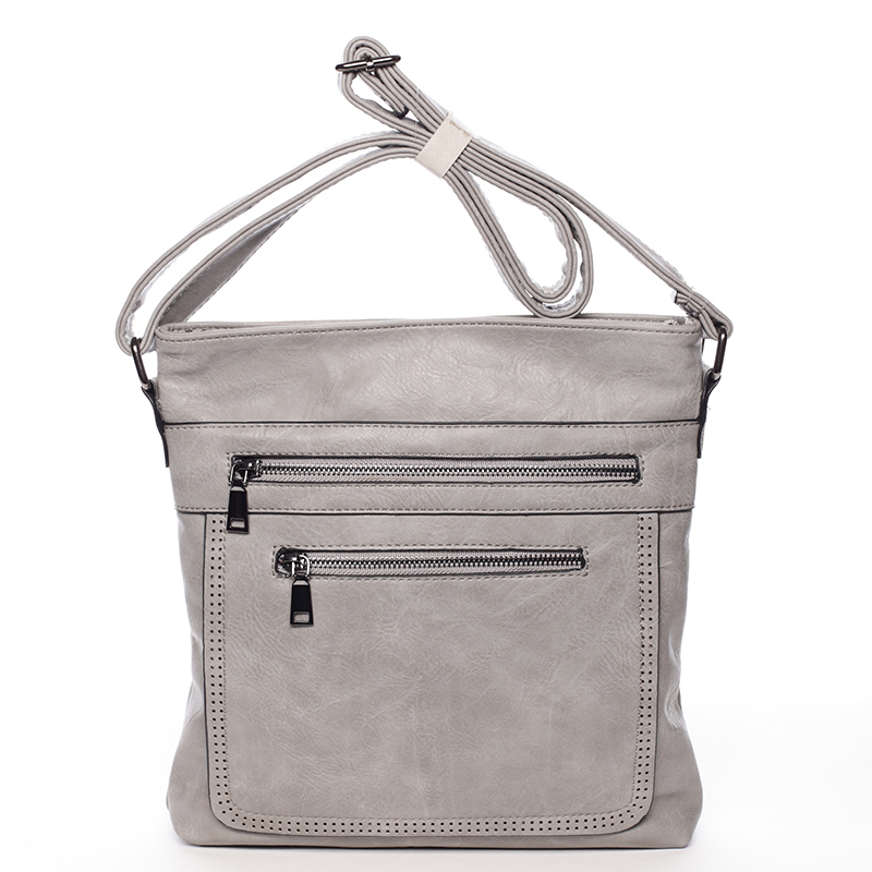 Moderní střední crossbody kabelka šedá - Delami Karlie