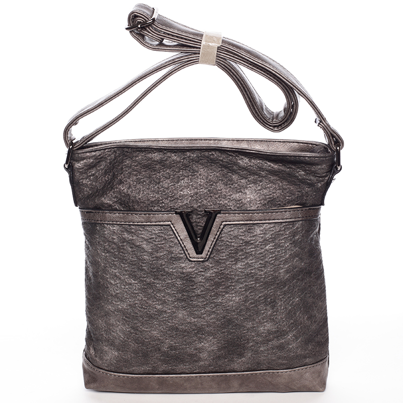 Jedinečná dámská crossbody kabelka šedá - Delami Sadie