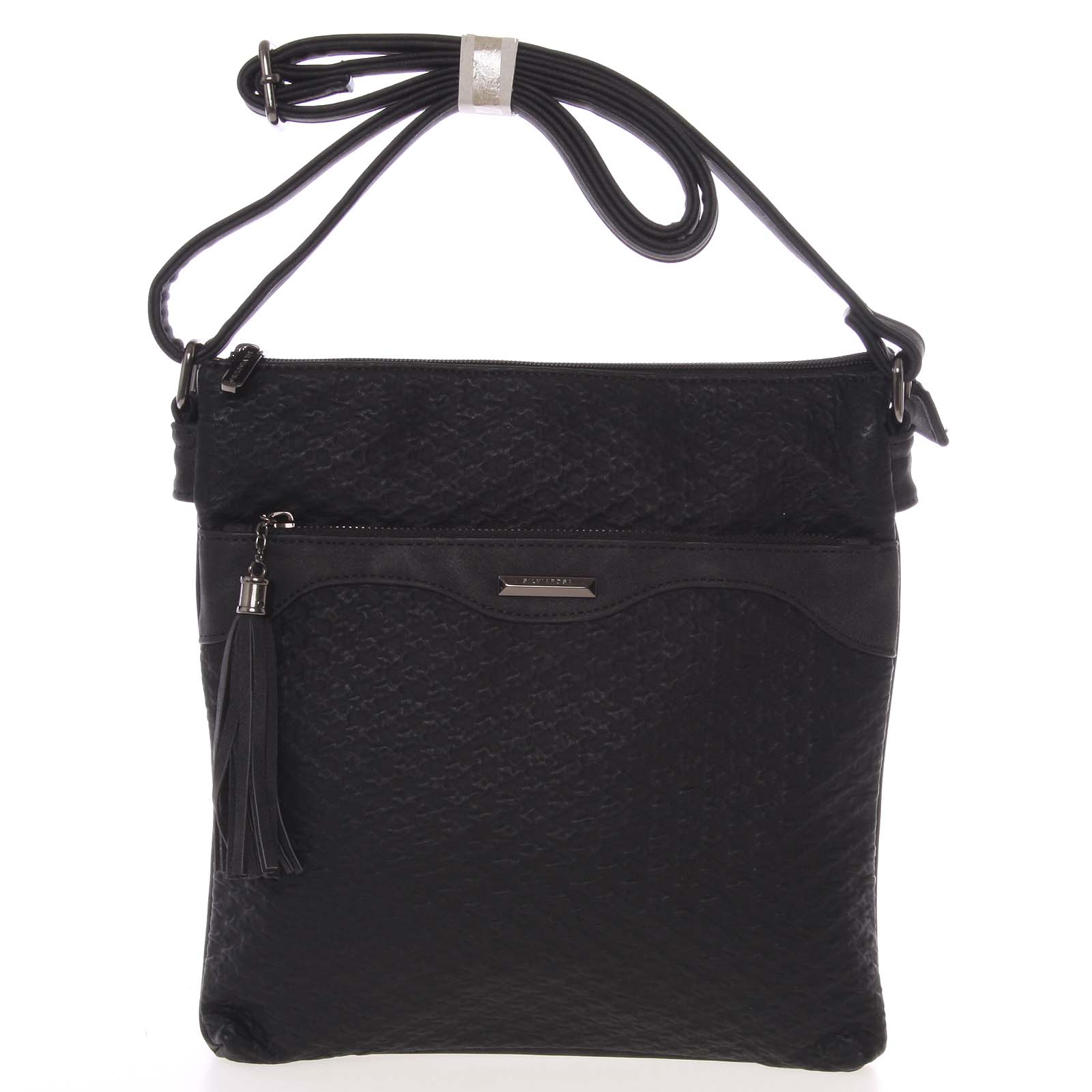 Dámská vzorovaná crossbody kabelka černá - Silvia Rosa Scylla