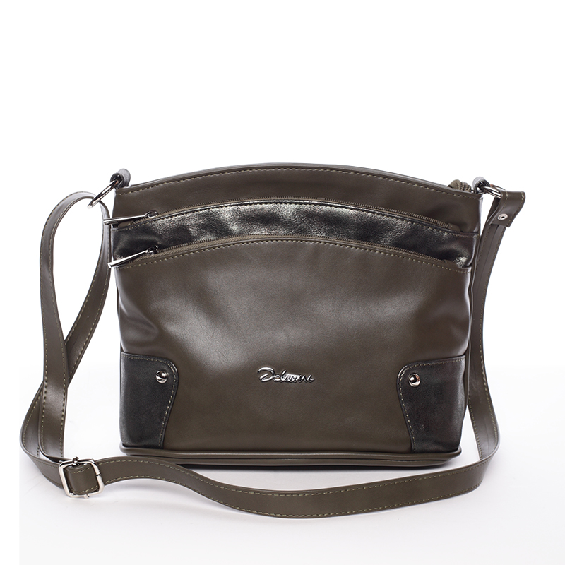 Originální crossbody kabelka olivová - Delami Lealia