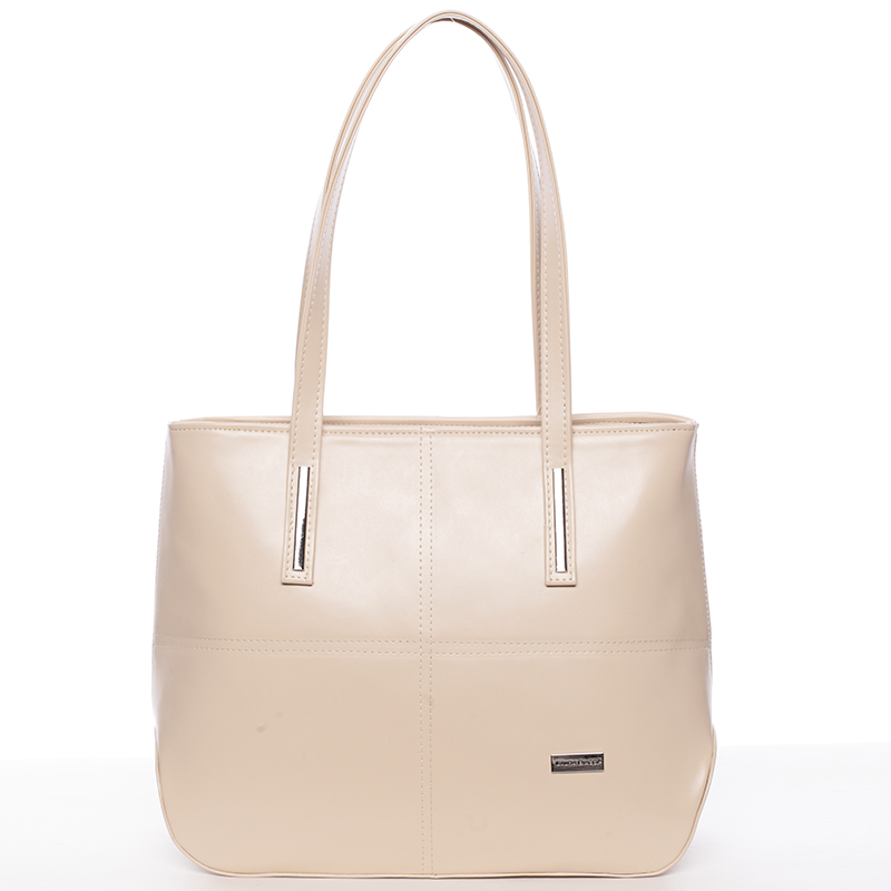 Dámská luxusní kabelka přes rameno béžová - Delami Leonela