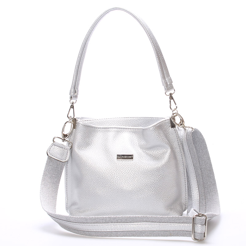 Dámská crossbody kabelka stříbrná - Delami Fanetta