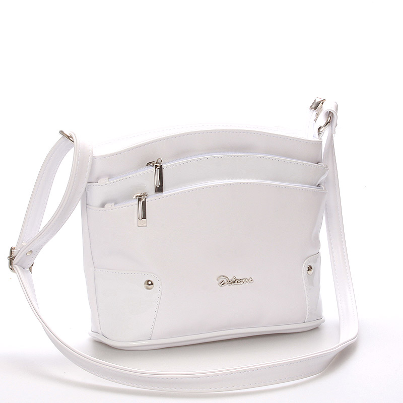 Originální crossbody kabelka bílá - Delami Lealia