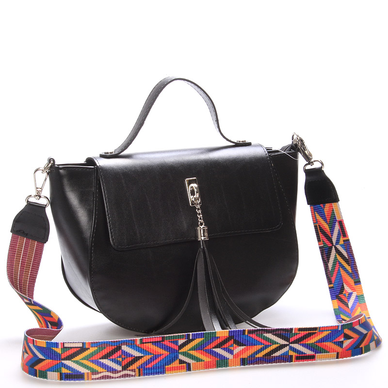 Moderní crossbody kabelka černá - Delami Angilia