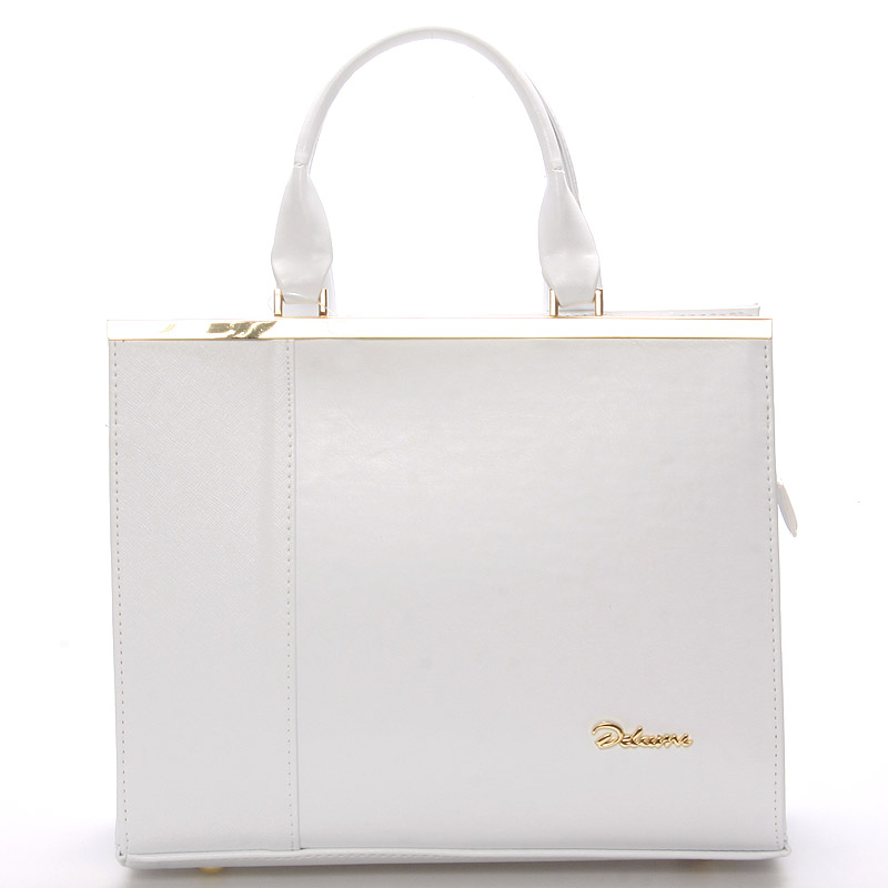 Elegantní dámská kabelka do ruky bílá - Delami Delit