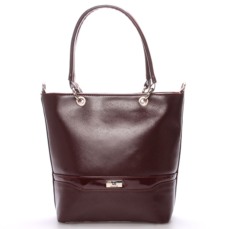 Dámská lakovaná kabelka vínová - Filmark Samanta