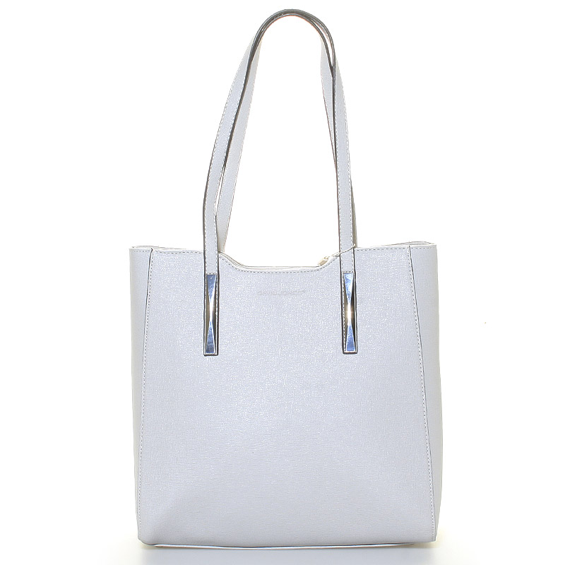 Dámská světle šedá kabelka přes rameno - David Jones Wiktoria