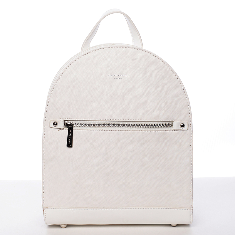 Jedinečný dámský bílý městský batůžek - David Jones Colette