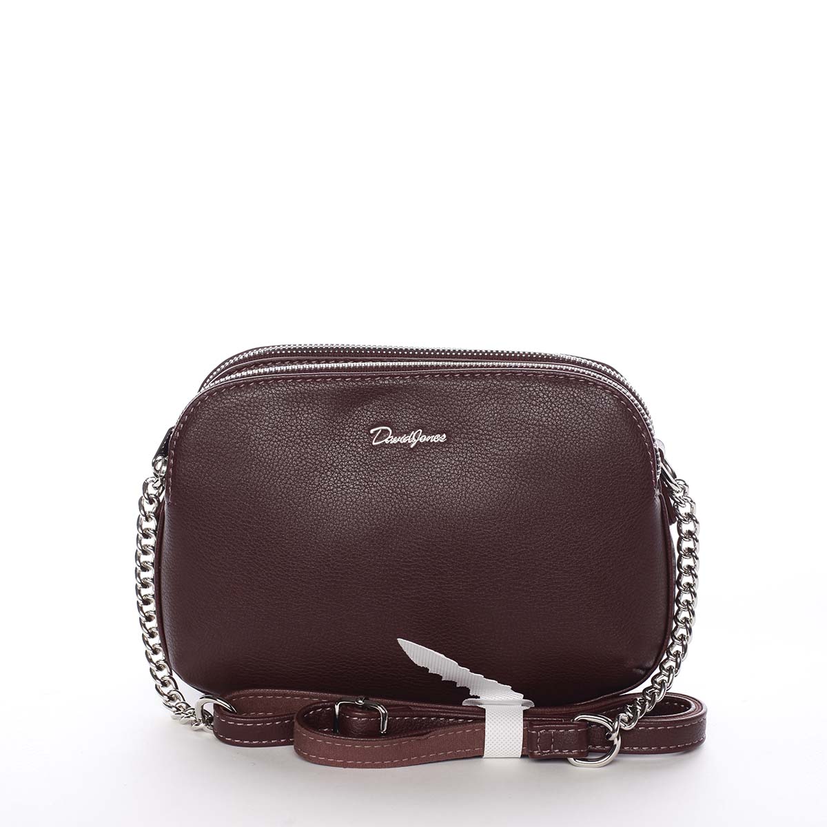 Dámská crossbody kabelka tmavá vínová - David Jones Beatriz