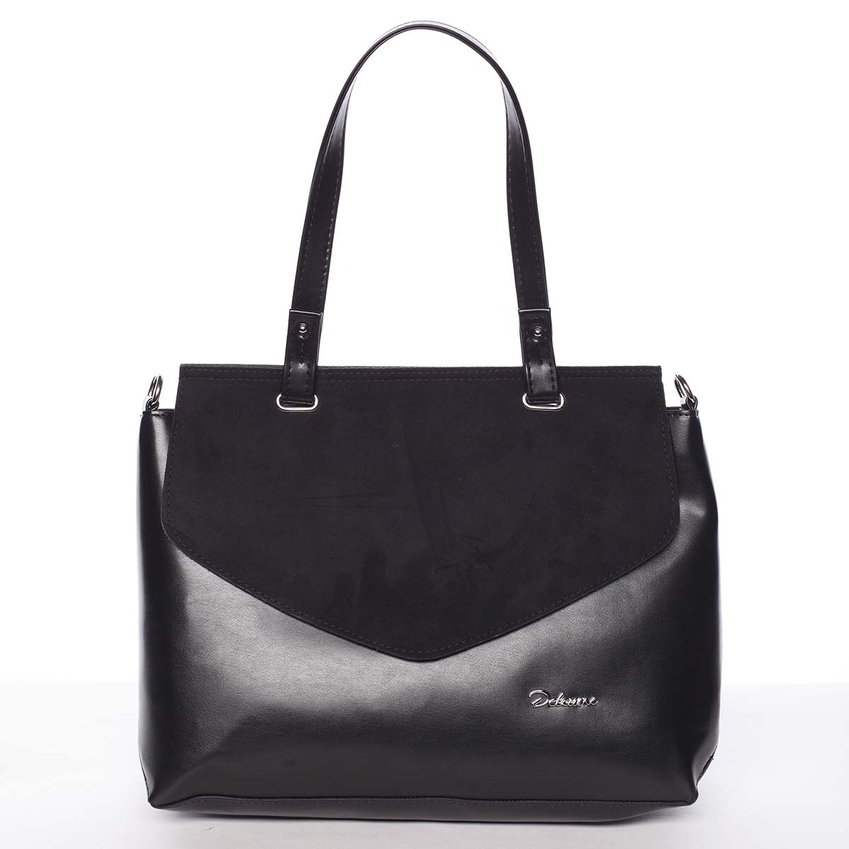 Elegantní pevná dámská kabelka do ruky černá - Delami Jessie