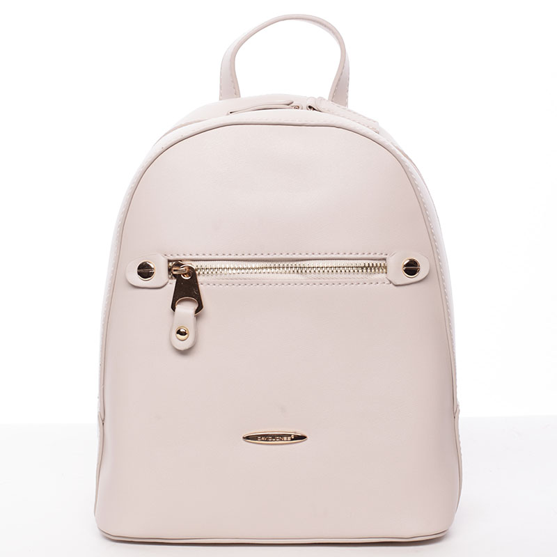 Dámský módní batůžek béžový - David Jones Lucette