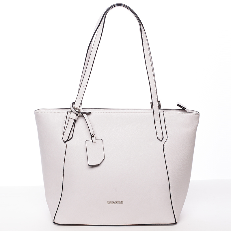 Dámská střední kabelka přes rameno krémově šedá - David Jones Bernice