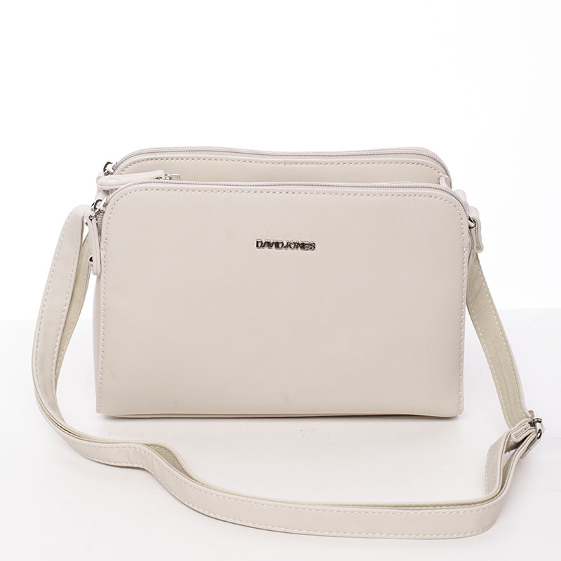 Dámská crossbody kabelka béžová - David Jones Amity