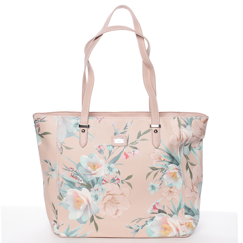 Moderní květinová kabelka přes rameno růžová - David Jones Kimora