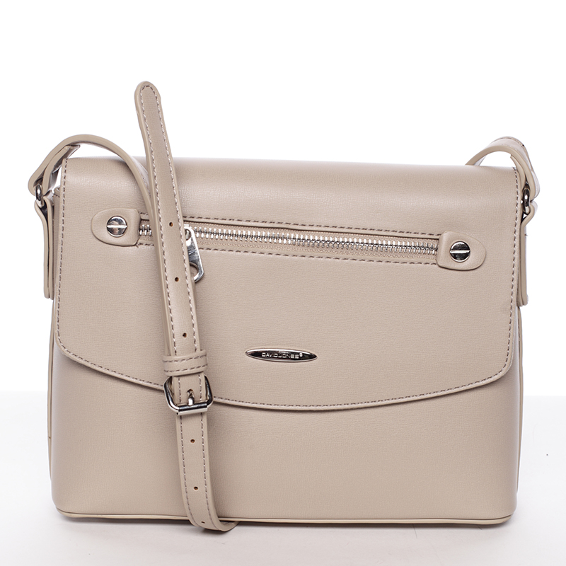 Menší módní crossbody kabelka camel - David Jones Azalea