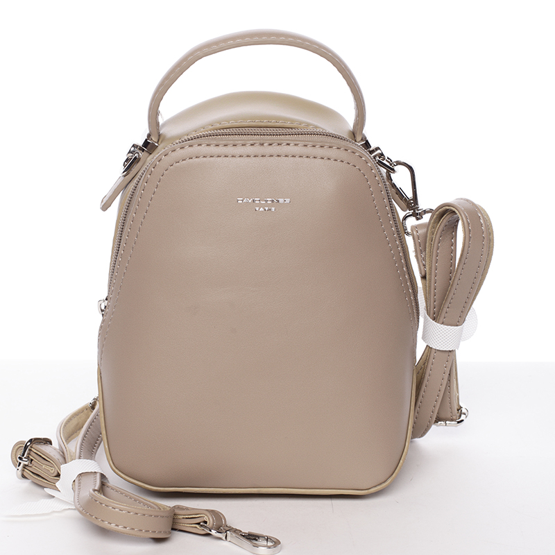 Malý dámský městský batůžek/kabelka camel - David Jones Lefteris