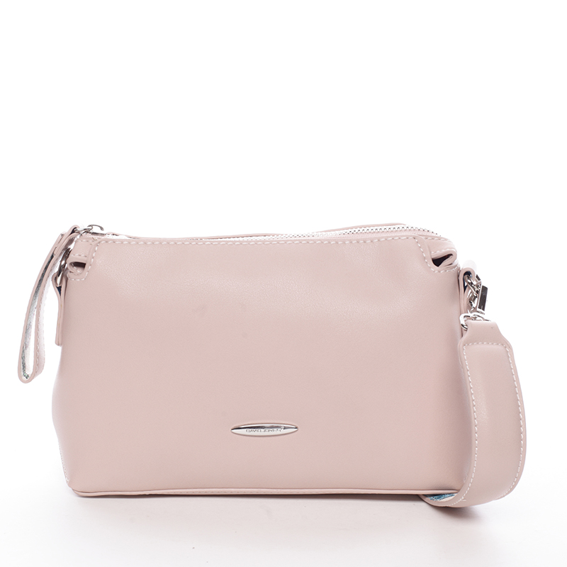 Elegantní dámská crossbody kabelka růžová - David Jones Letha