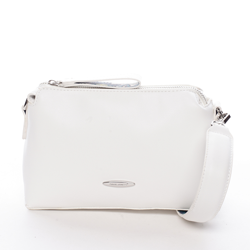 Elegantní dámská crossbody kabelka bílá - David Jones Letha