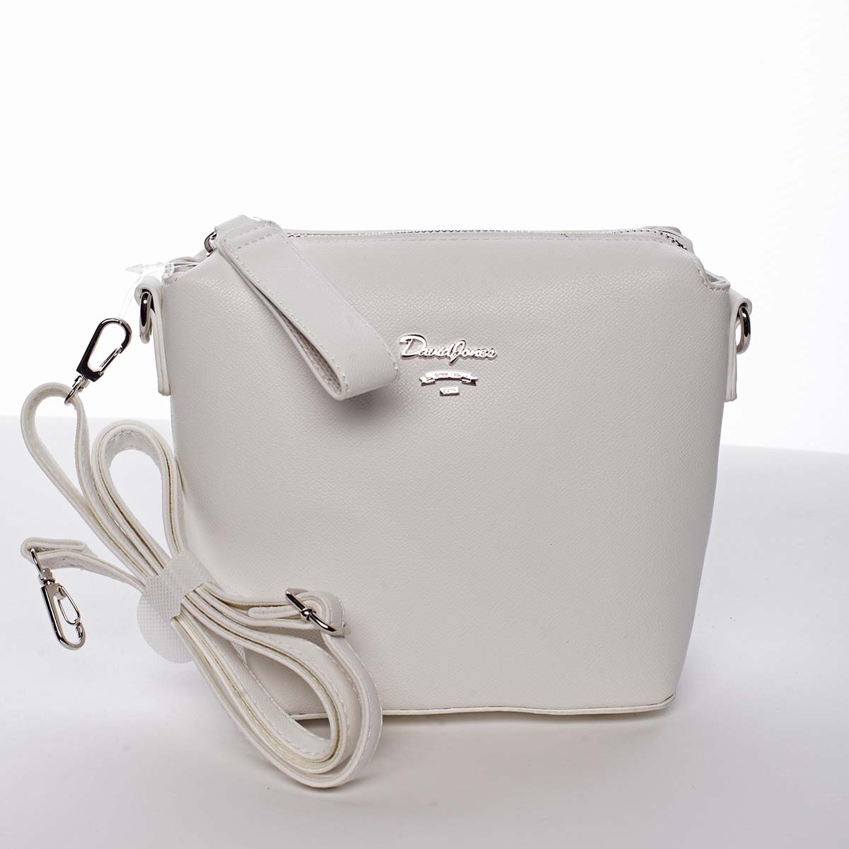 Malá bílá dámská crossbody kabelka - David Jones Olenka