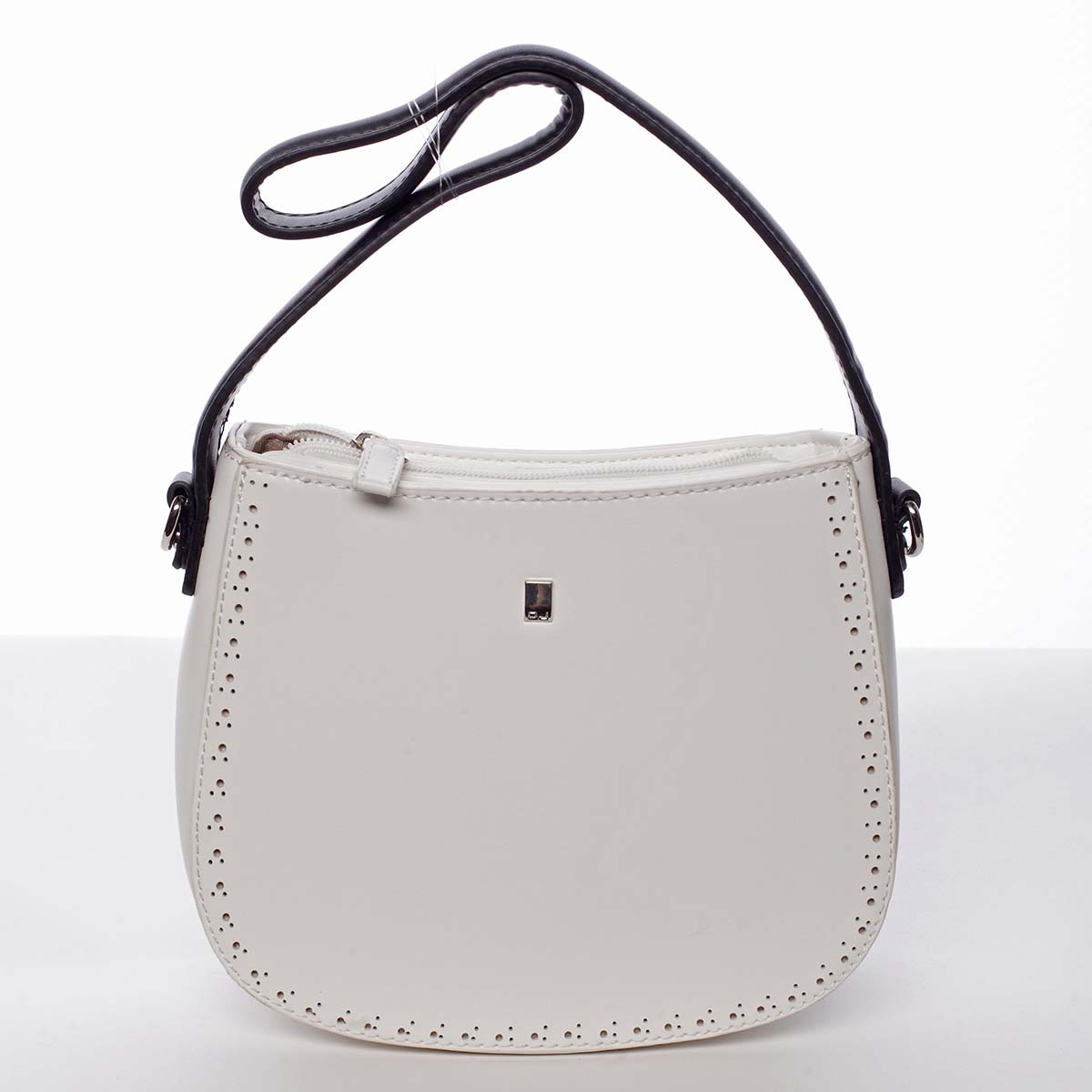 Elegantní listová crossbody kabelka bílá - David Jones Brigitte