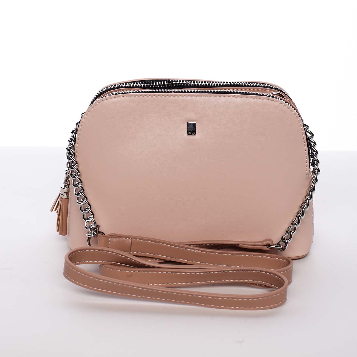 Malá elegantní doplňková crossbody kabelka růžová - David Jones Karen