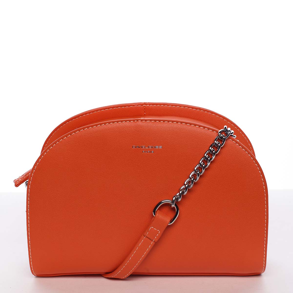 Módní oblá dámská crossbody oranžová kabelka - David Jones Anny