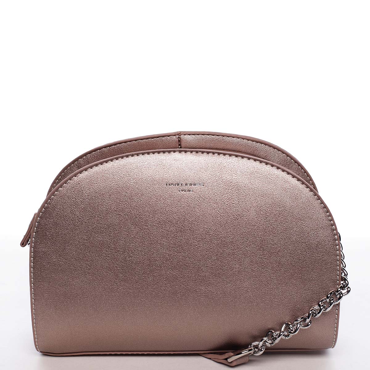 Módní oblá dámská crossbody zlatá kabelka - David Jones Anny