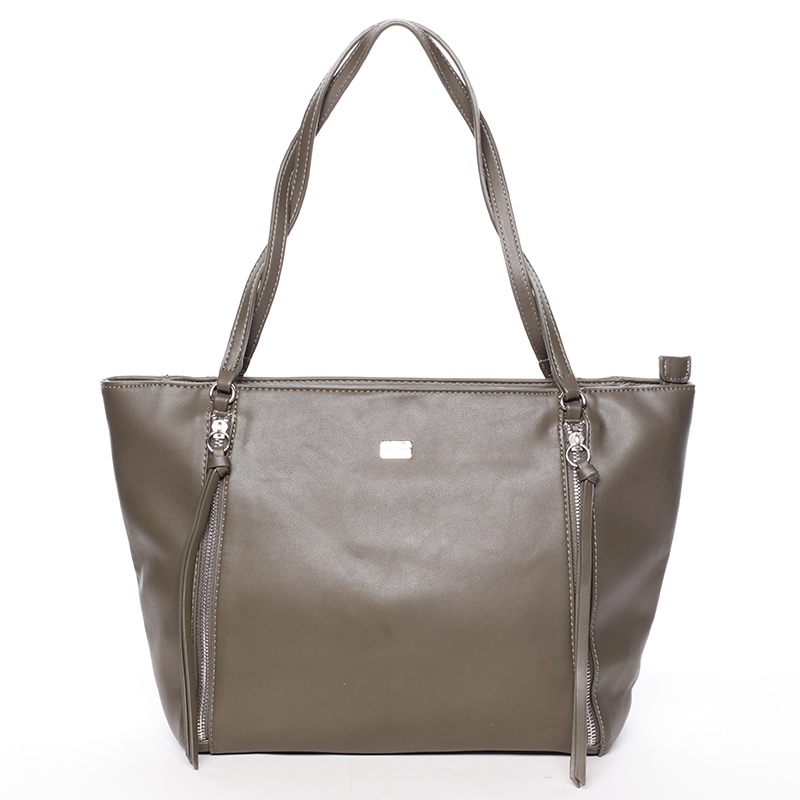 Elegantní khaki kabelka přes rameno - David Jones Paola