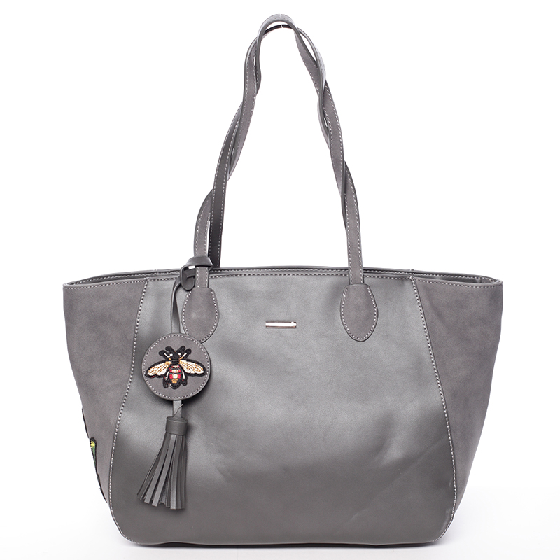 Nadčasová šedá kabelka přes rameno - David Jones Shelby