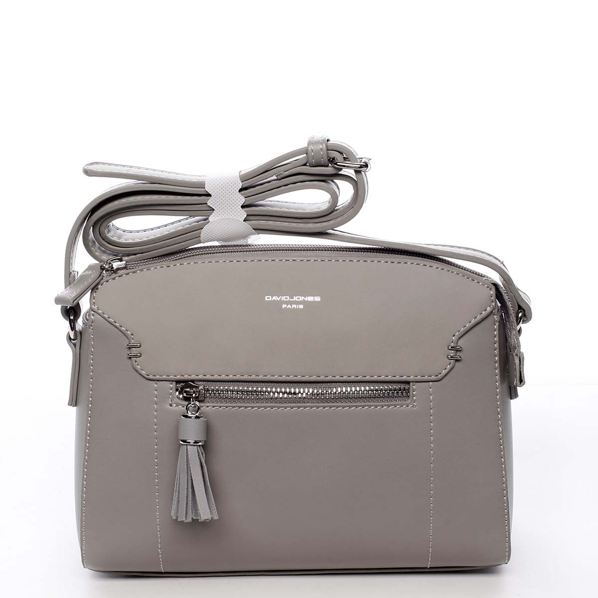 Malá šedá elegantní crossbody kabelka - David Jones Sheer