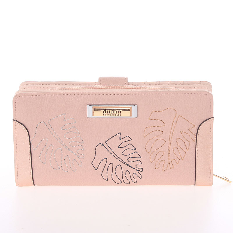 Velká dámská originální světle růžová peněženka - Dudlin M354