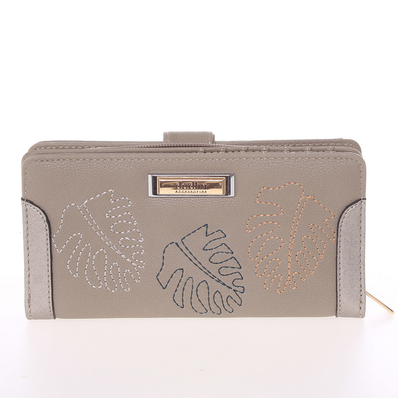 Velká dámská originální šedá peněženka - Dudlin M354