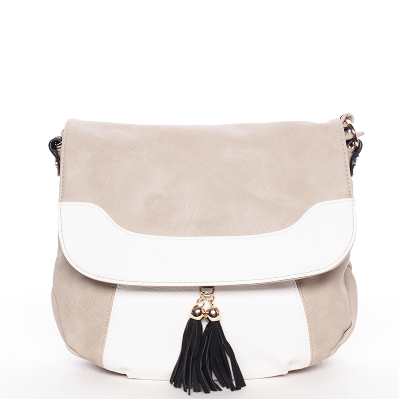 Originální dámská crossbody kabelka taupe - Dudlin Harriet