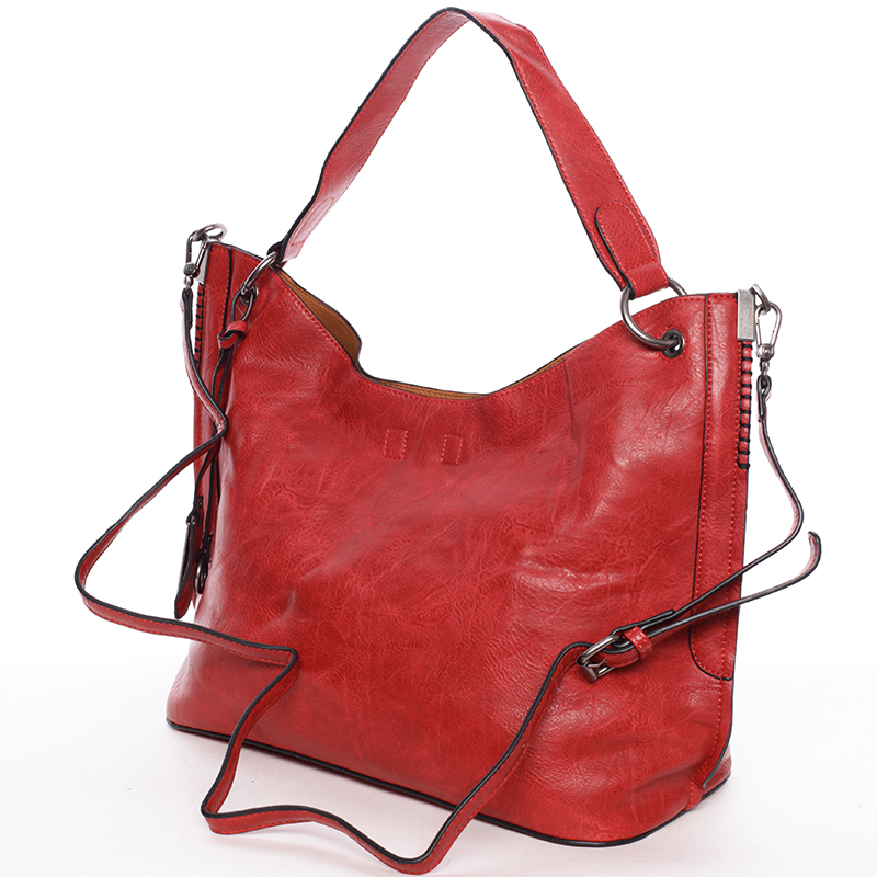 Módní dámská kabelka přes rameno červená - Dudlin Pierretta